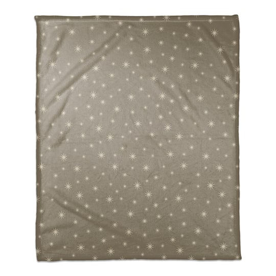 Gray Twinkle Coral Fleece Blanket